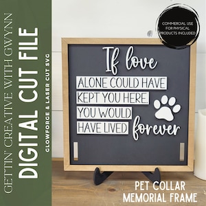 Glowforge File | Laser SVG File | Pet Memorial SVG | Laser Dog Collar SVG| Laser Cut File | Dog Laser File | Dog Memorial Laser File
