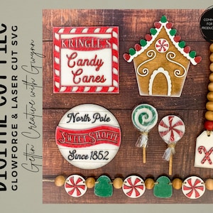 Glowforge SVG | Laser SVG File | Candy Christmas SVG | Fall Laser | Tier Tray Laser File | Laser Cut File | Glowforge File | Laser Design