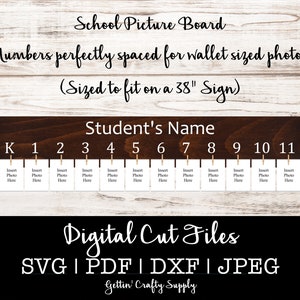Schoolfoto's SVG | PK-12 svg Bestand | Foto's voor School SVG | Schoolfoto's Cut File | Alle Grades School Cut File | Silhouet bestand