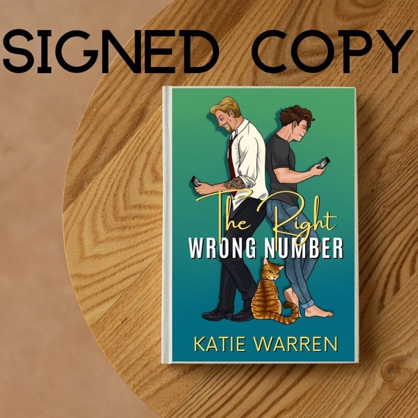 Signed Book The Right Wrong Number by Katie Warren // Signed Author Copy // Rom-Com // MM Romance Book // LGBTQ Romance //