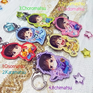 Osomatsu Charm Keychain Karamatsu Choromatsu Jyuumatsu Todomatsu