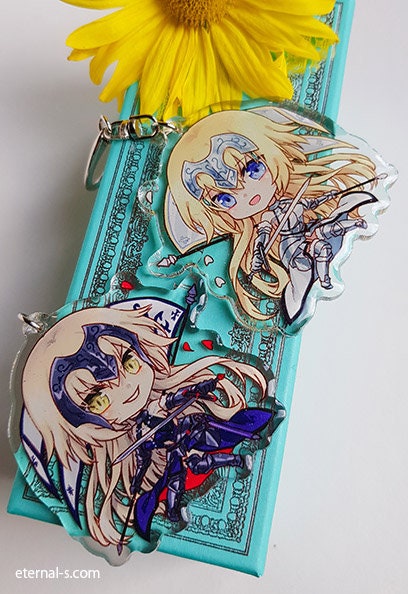 Fate Grand Order FGO 2.5 Inch Glitter Keychain Jeanne Jealter