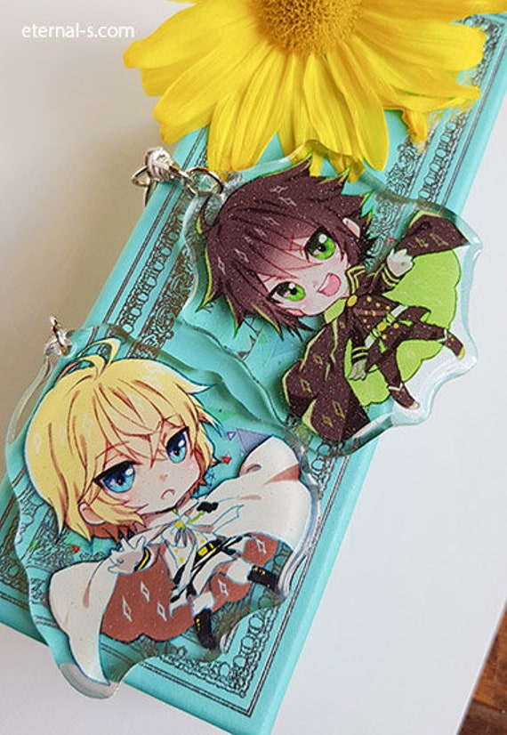 Japan Anime Seraph of the End Owari no Seraph Rubber Strap Charm Keychain Gift 
