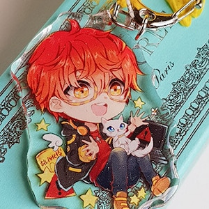 Mystic Messenger 2.5 glitter keychain Kitty Seven Saeyoung Saeran