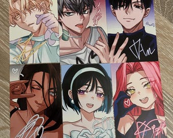 エイリアンステージ　VIVINOS　QMENG　サイン　色紙　ルカ　ヒョナ VIVINOS QMENG Alien Stage ALNST Hyuluka Hyuna Luka Polaroid
