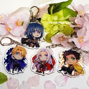 Fire Emblem 3 Häuser 2.5 glitzer Schlüsselanhänger Edelgard Claude Dimitri Byleth