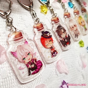Mystic Messenger 2.5 glitter keychain Seven Saeyoung Saeran 707 zen jumin jaehee yoosung