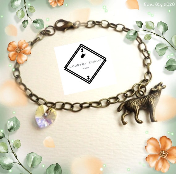 Crystal shop heart bracelet
