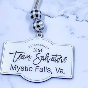 Team Salvatore Brothers , mini sign, christmas ornament