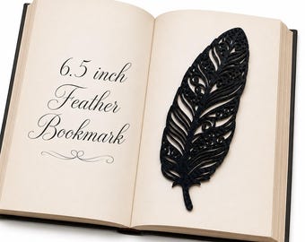 Feather|Gothic|Dark Romance| Transparent | Thin Unique Patterned Flex Bookmark