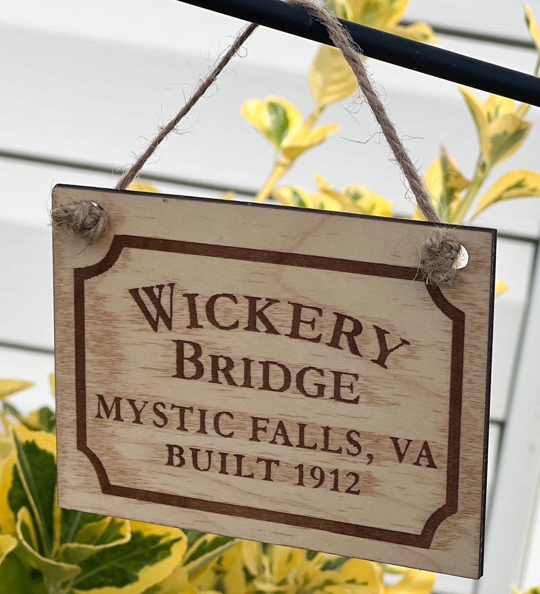 Wickery Bridge Genuine Wood Ornament Etsy