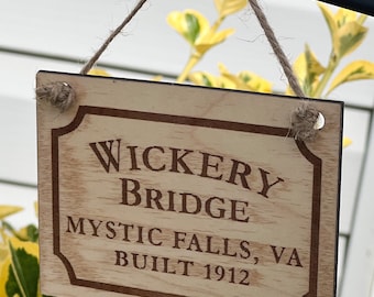Wickery Bridge Genuine wood ornament