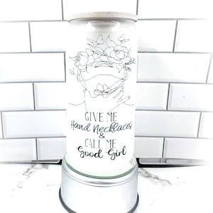 Handnecklaces and Baby Girl bookish 16 ounce glass tumbler with bamboo lid