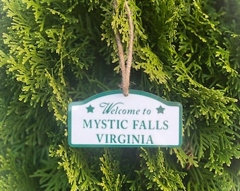 mystic falls mini sign, Christmas ornament