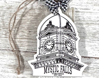 Mystic Falls Tower, one of a kind , vampire, Christmas ornament
