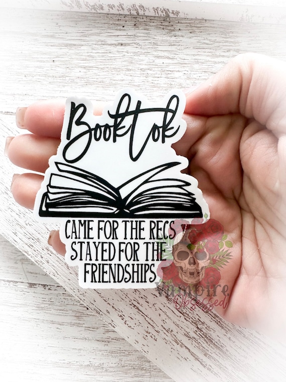 Booktok came for the Recs, kindle case, nook case. Kindle, large bookish  sticker, ereader waterproof sticker