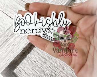 Bookishly Nerdy Sticker, Book Lover Kindle Case Decal