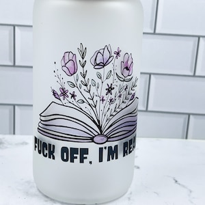Im reading 16 ounce glass tumbler with bamboo lid