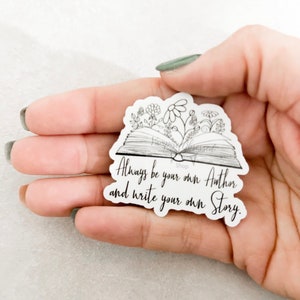Write your own story, kindle, ereader book reader, large waterproof sticker