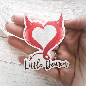 Little Demon tbr cart, water bottle sticker, Kindle, large bookish sticker, ereader waterproof sticker