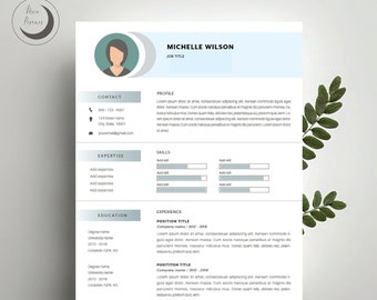 Clean Modern Template Conservative | Resume/CV Template + Cover Letter | Instant Download | 'Michelle' | Resume lay-out and writing add-on