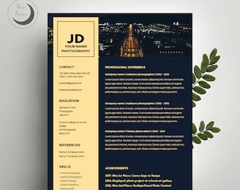 John Doe Etsy - clean modern template creative resume template cover letter instant digital download john doe