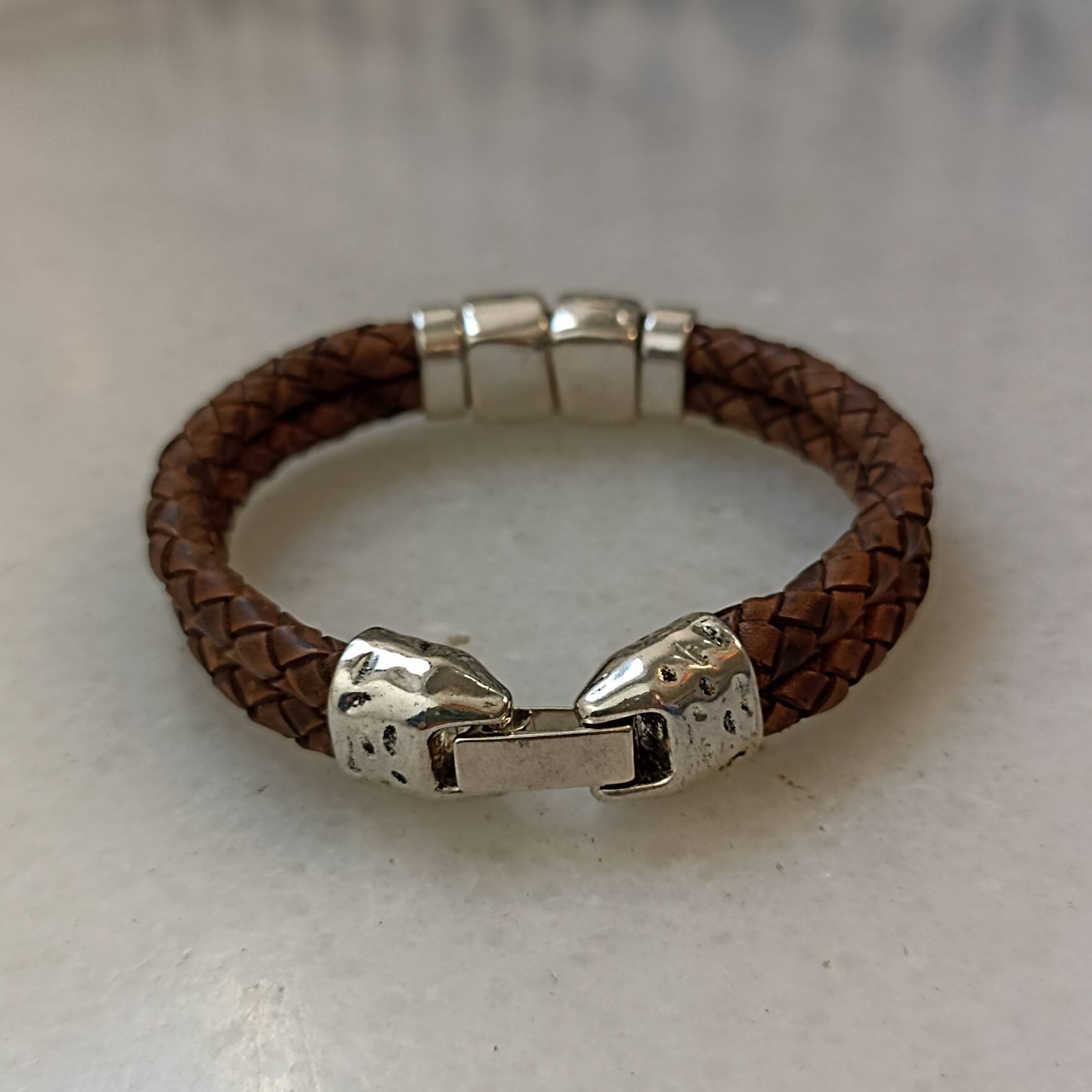 Men's Leather Bracelet, Handmade, Handmade, Unique Pieces, Dad Gift ...