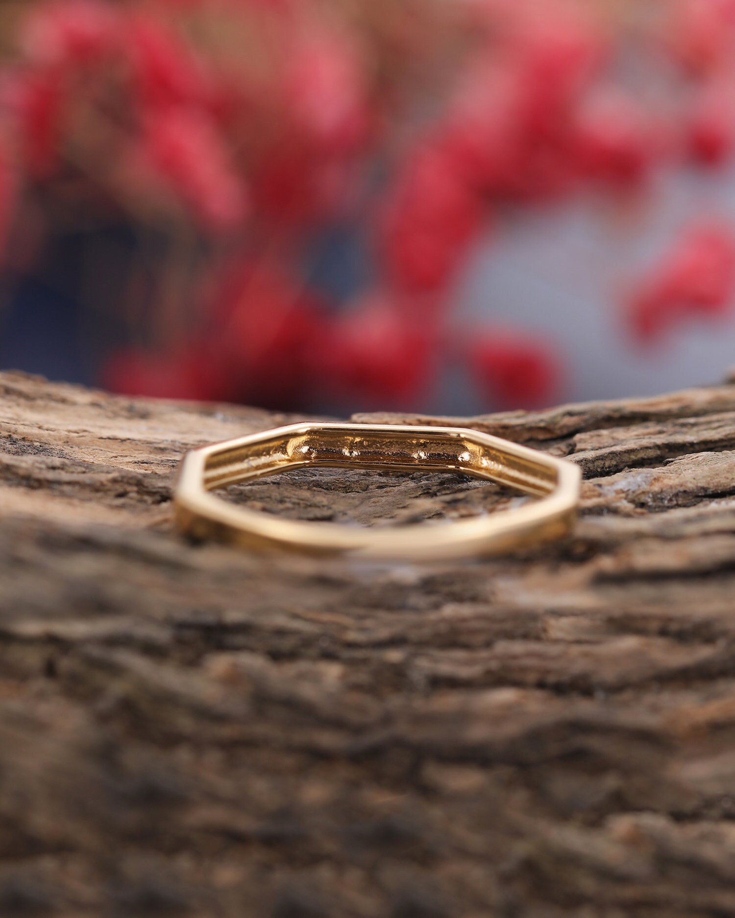 Plain 14k Gold Ringunique Band ring Womendelicate Wedding Etsy