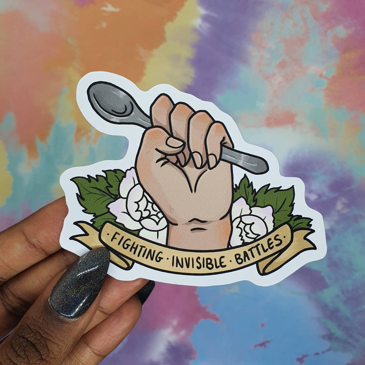 Fighting Invisible Battles Sticker
