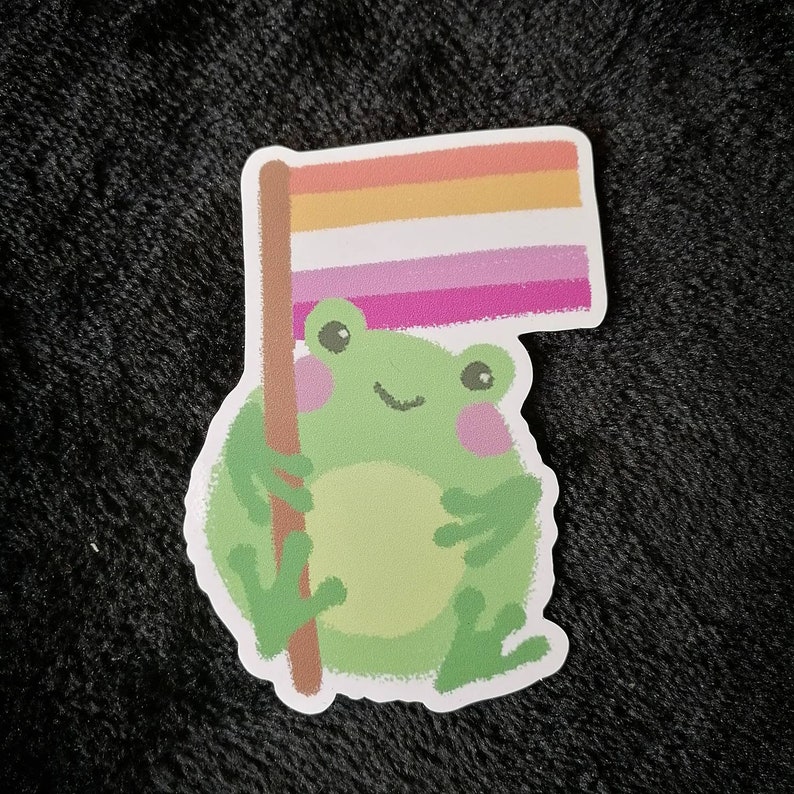 LGBTQ Pride Flag Frog Stickers | Etsy