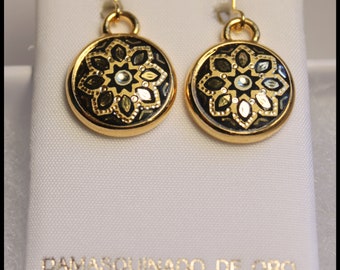 Handmade damascene earrings