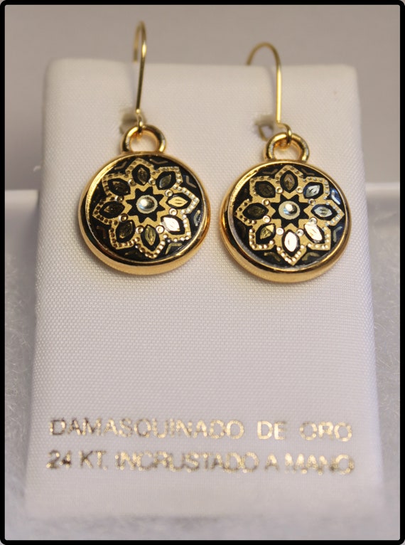 Damascene earrings cheap