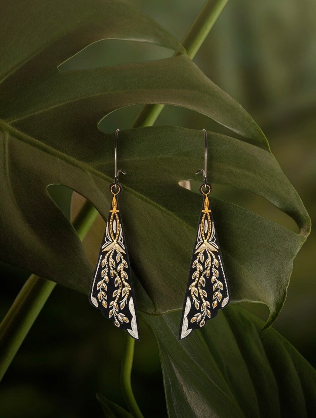 Damascene Teardrop Earrings