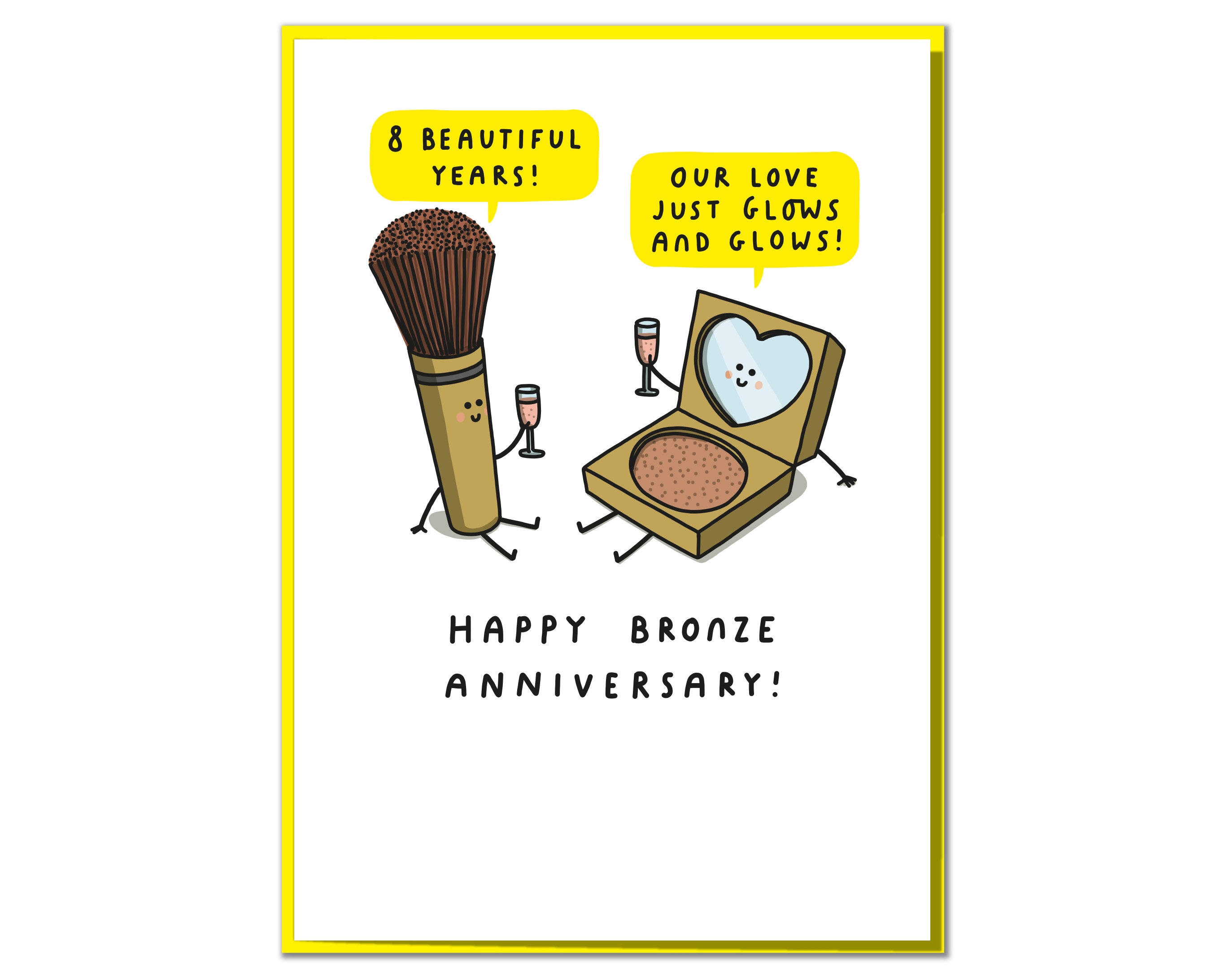 Funny 8th Anniversary Card, Bronze Anniversary - Etsy