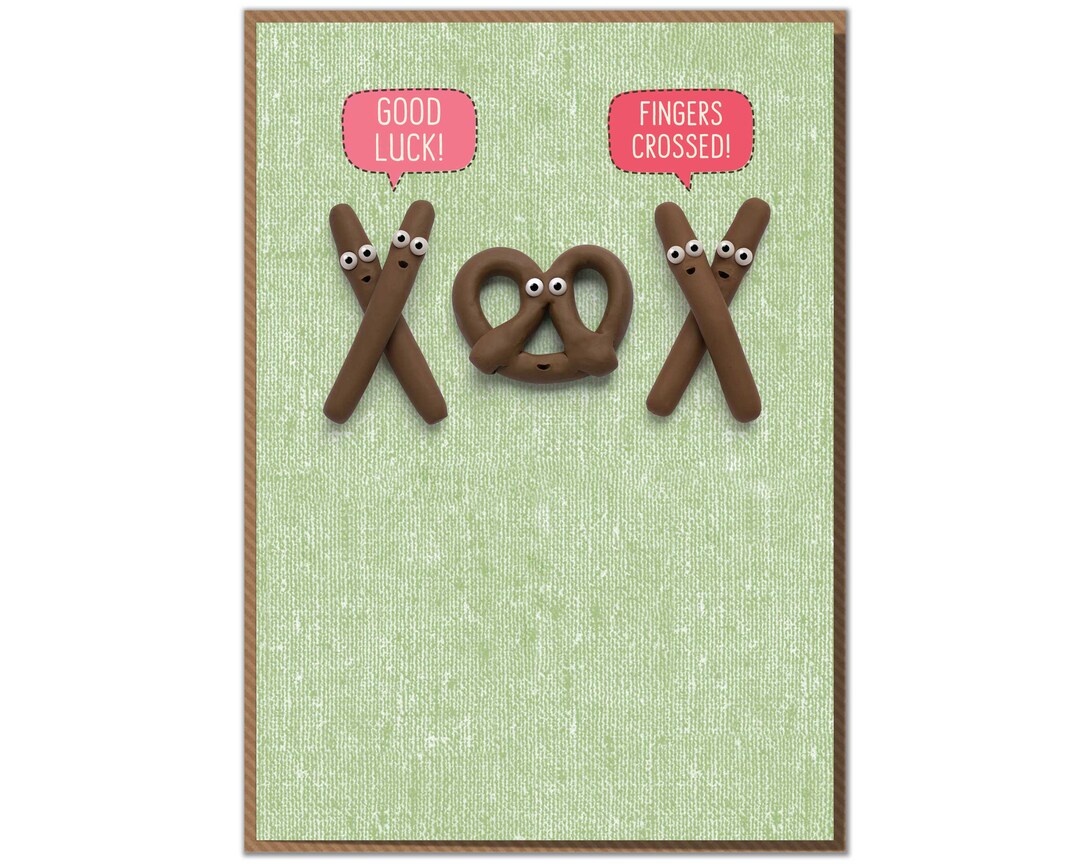 Fingers Crossed Good Luck Funny Good Luck Card - Etsy UK