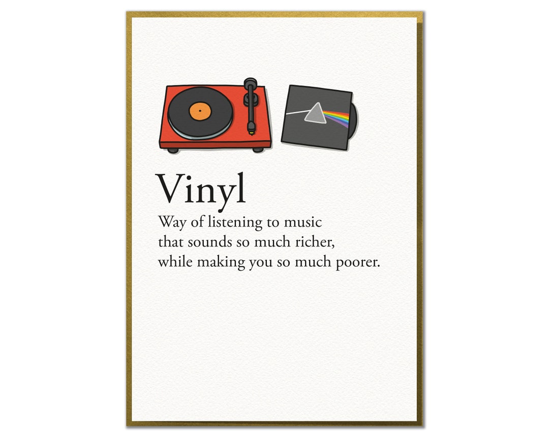 Vinyl. Funny Dictionary Definition Birthday Card Etsy