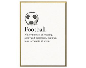 Football. Funny Dictionary Definition Birthday Card