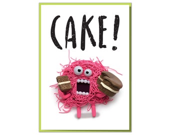 CAKE! Fun Birthday Card For Kids. And Anyone Who Likes CAKE!!!