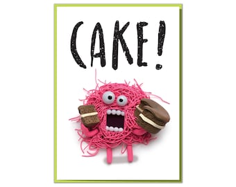 CAKE! Fun Birthday Card For Kids. And Anyone Who Likes CAKE!!!
