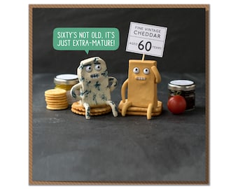 Sixty's Not Old, It's Just Extra Mature! Cheesy 60th Birthday Card