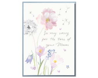 Loss Of Mother Sympathy Card Old English Co. With Deepest Sympathy Card For Friends And Family - Floral Watercolour Lilies Of Valley Flower Condolences Greeting Card - Sorry For Your Loss Greeting