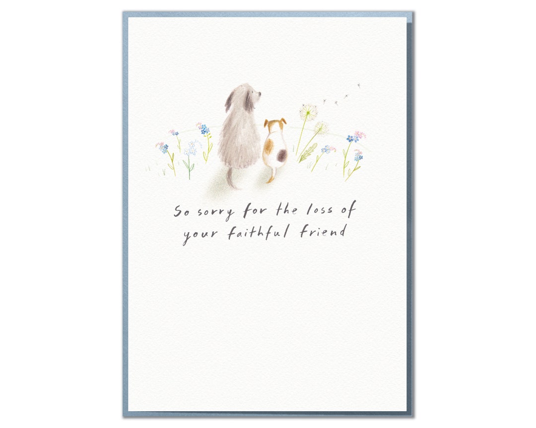 Beileidskarte Für Hundebesitzer – 'Pawprints In Your Heart', 14,8 Cm, Mit Umschlag
