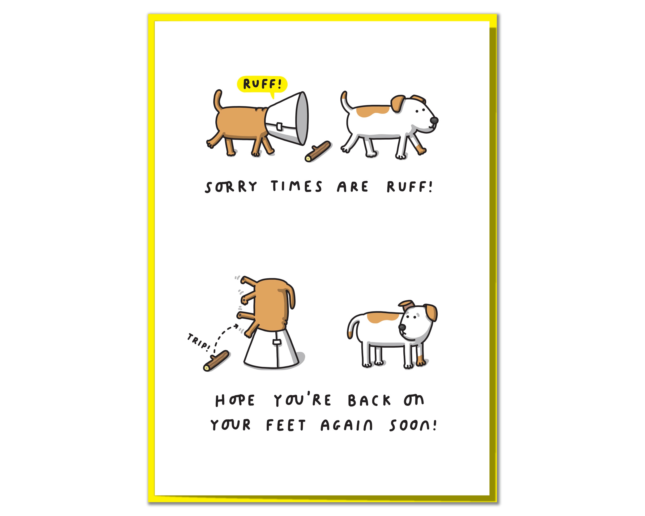 Sorry Times Are Ruff Funny Get Well Soon Card - Etsy Sorry Times Are Ruff Funny Get Well Soon Card - Etsy