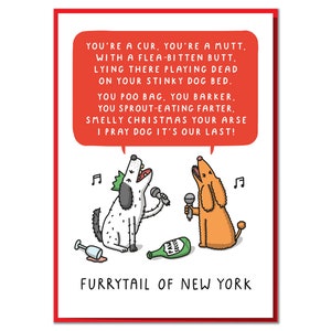 Furrytail Of New York. Funny Christmas Card