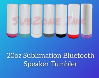 20oz. Bluetooth Sublimation Speaker Tumbler w/ Metal Straws (Multiple Colors Available)