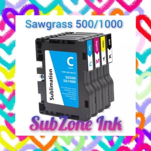 SubZone Ink Sawgrass 500/1000 Compatible Cartridge Set CMYK Full Set (CMYK)