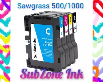 Juego de cartuchos compatibles con SubZone Ink Sawgrass 500/1000 (CMYK)