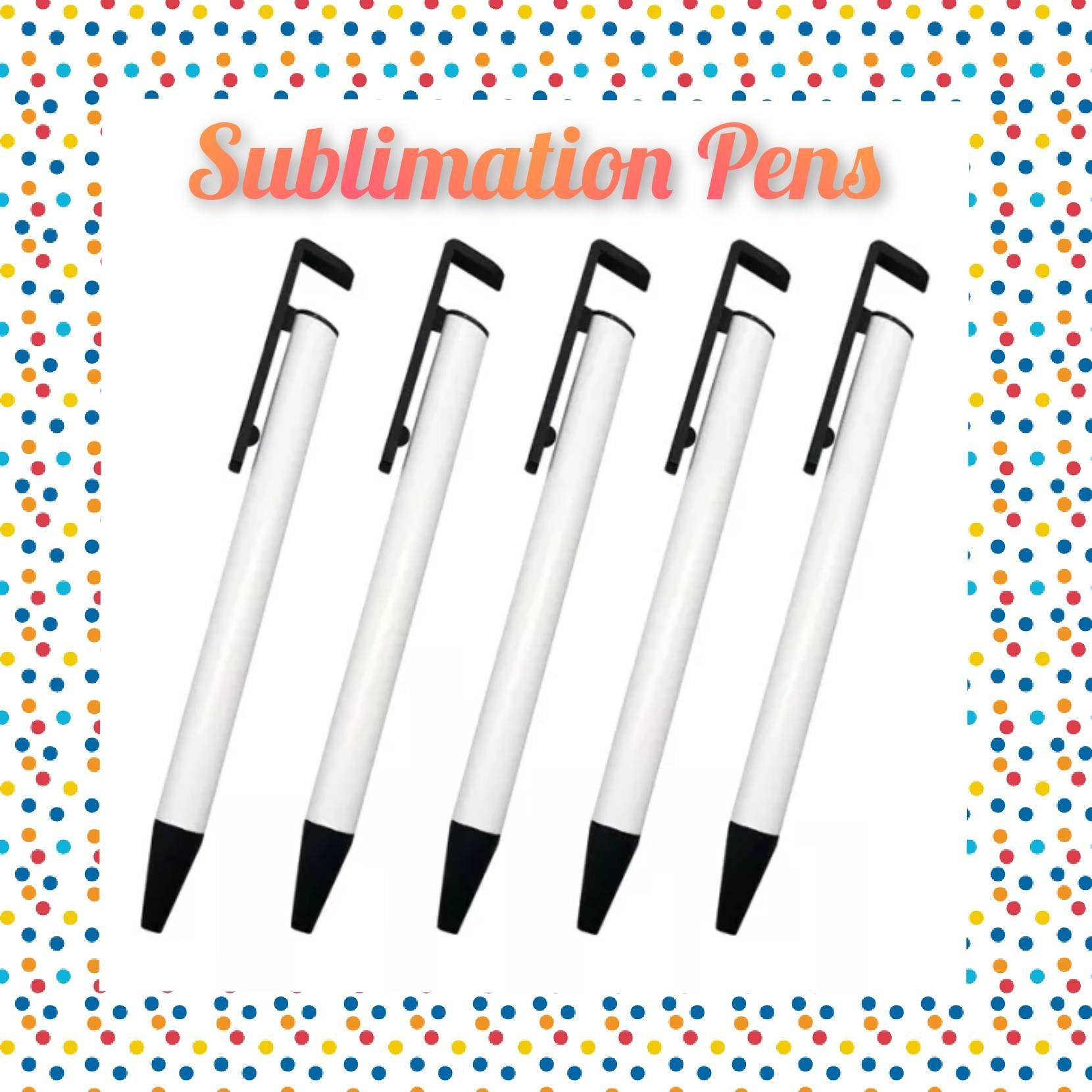Bangcool Sublimation Pens Blank, 10 Pcs Heat Transfer Ballpoint Pens DIY  with 10 Pcs Shrink Wraps 