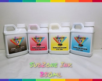 SubZone Ink 4 Color Ink for Epson Printers (250ml bottles)