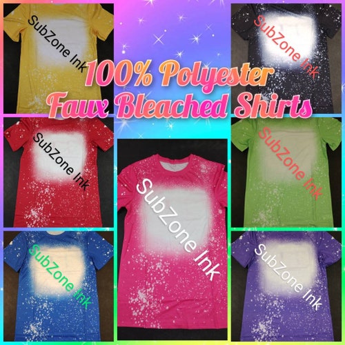 FAUX BLEACHED Sublimation SHIRTS Polyester Shirt Adult Etsy